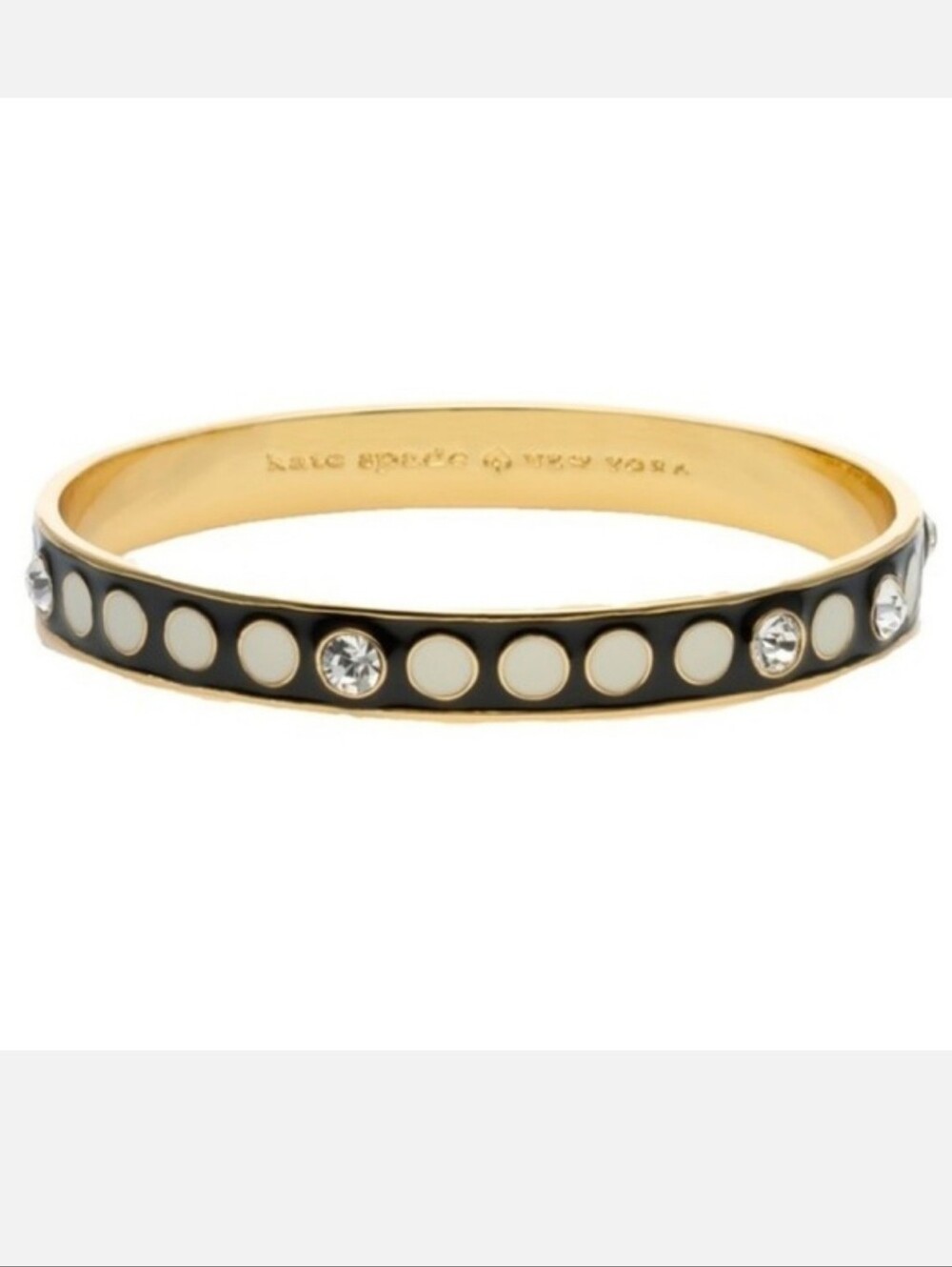 Kate Spade Black & Gold Spotlight Bangle EUC